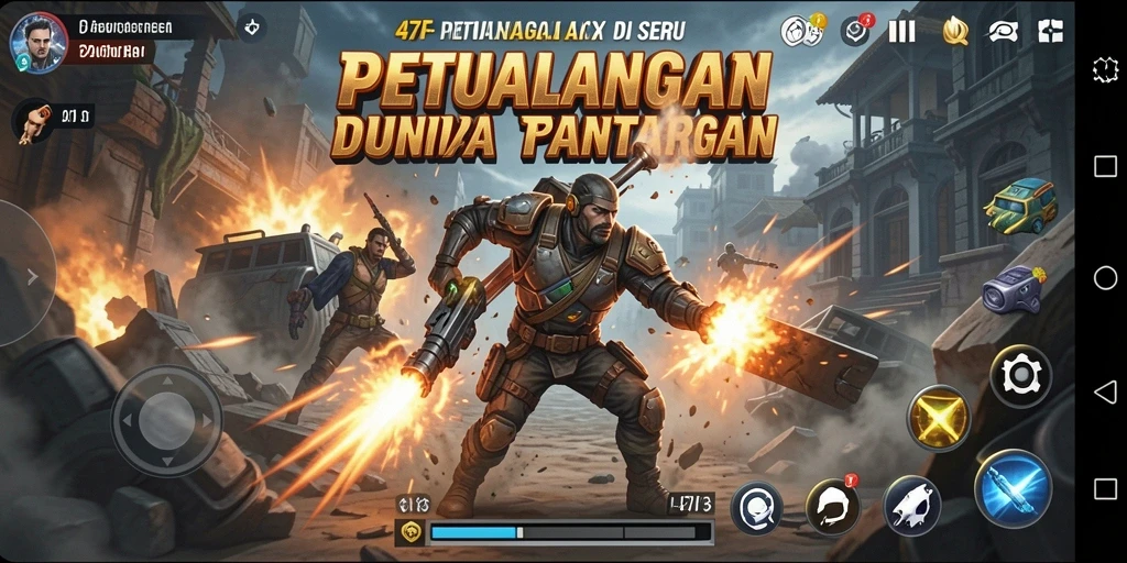 Tampilan aksi seru dalam permainan 47F yang menegangkan.