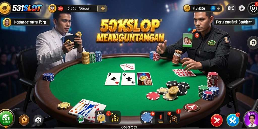 Tangkapan layar gameplay 531SLOT yang seru dan kompetitif dalam permainan Poker.