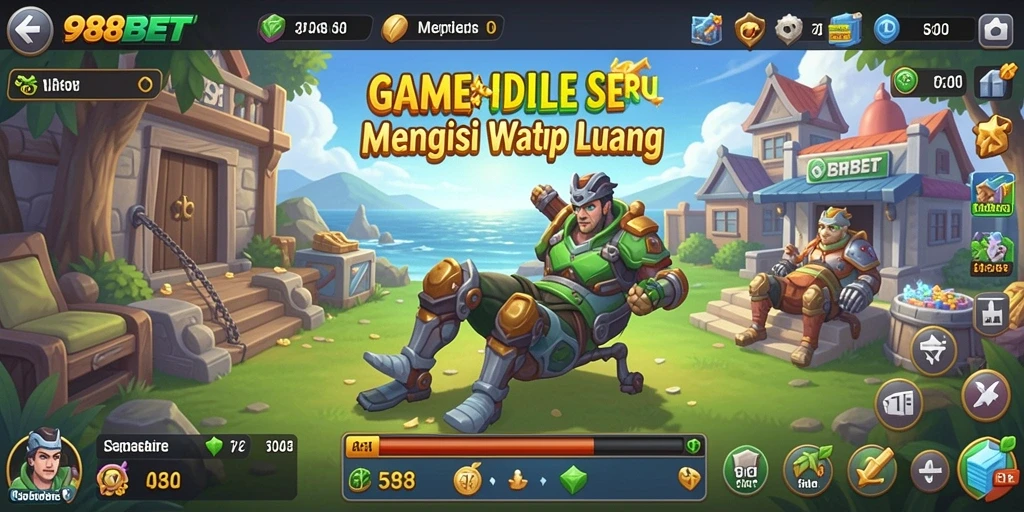 Tampilan gameplay Idle yang menarik dan interaktif di 988BET.
