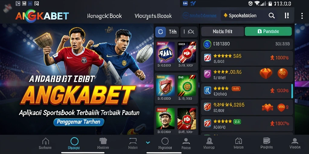 Tampilan gameplay menarik dari aplikasi Sportsbook ANGKABET.