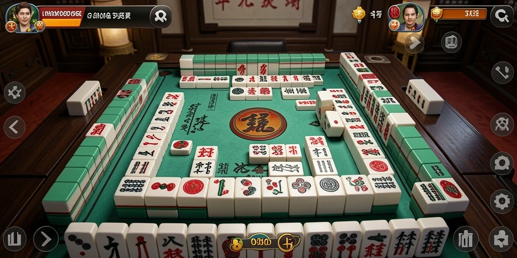 Tampilan menarik gameplay DINGDONGTOGEL dengan elemen Mahjong yang klasik.