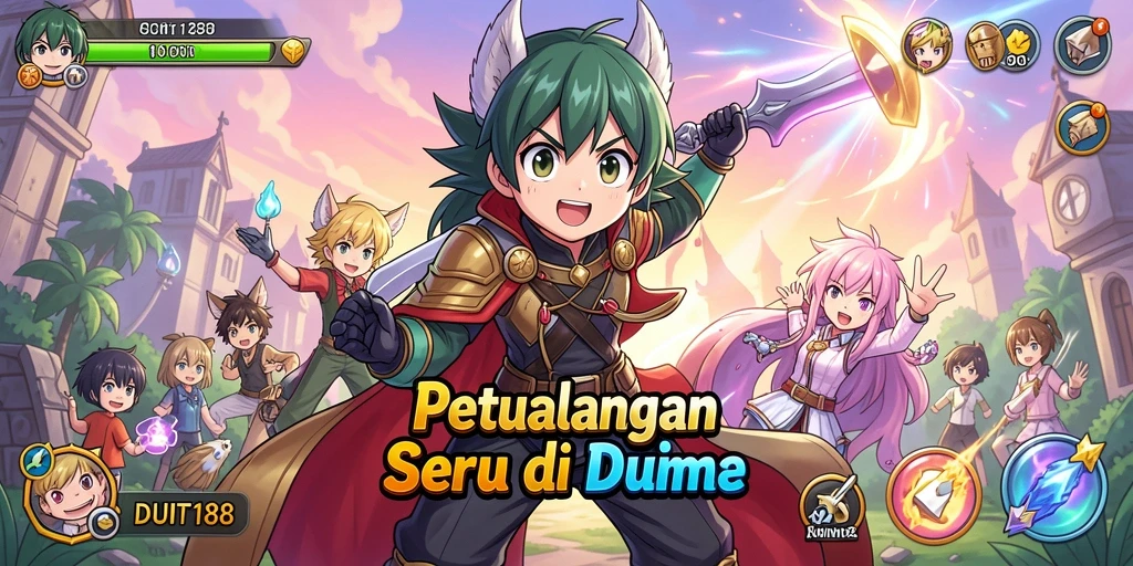 Tampilan gameplay seru dari <strong>DUIT188</strong> dengan karakter anime menarik.