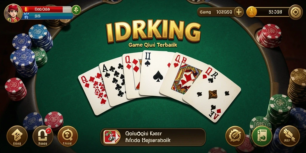 Tampilan seru gameplay QiuQiu dalam IDRKING.