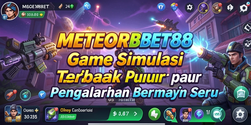 Tampilan gameplay seru METEORBET88 dengan interaksi karakter yang intens.