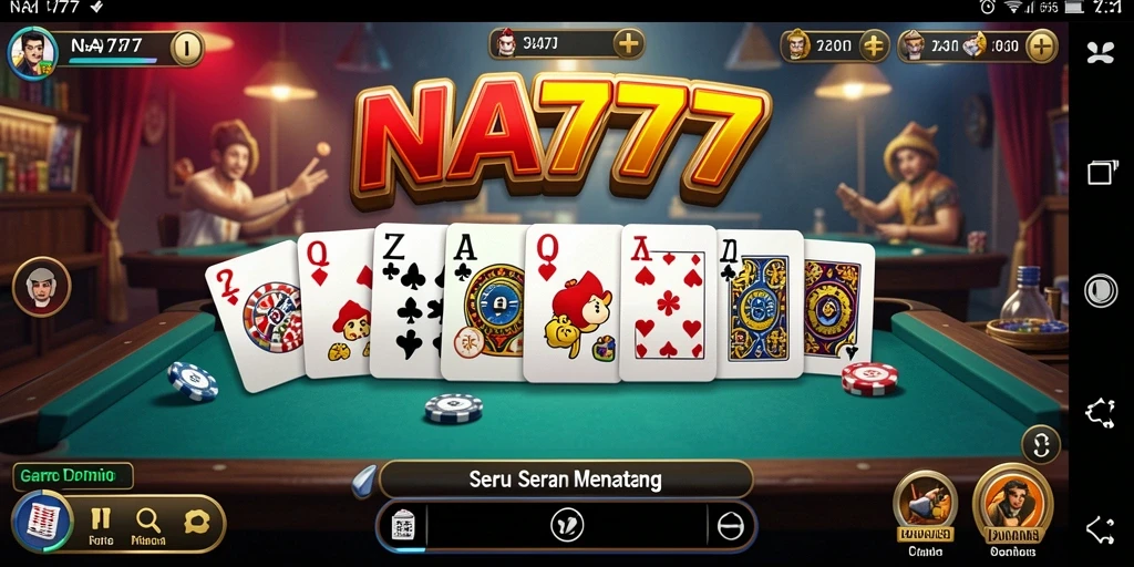 Tampilan gameplay menarik dalam NA777 yang menampilkan permainan domino.