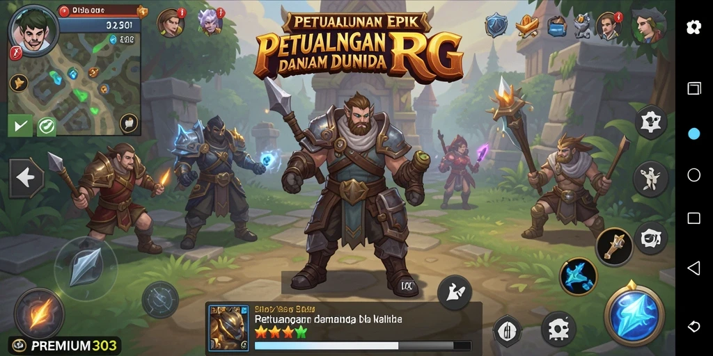 Tangkapan layar gameplay RPG yang mendebarkan.