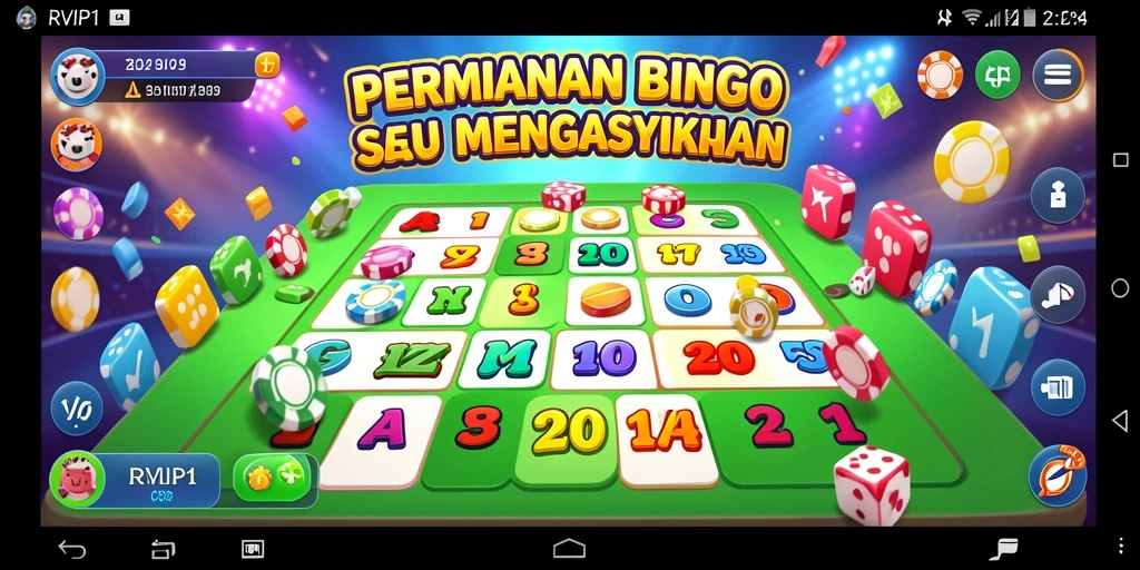 Gameplay menarik dan seru dari permainan Bingo RVIP1.